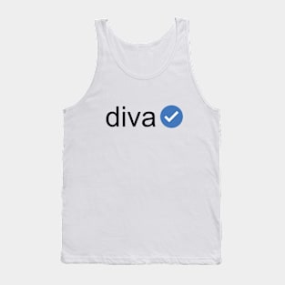 Verified Diva (Black Text) Tank Top